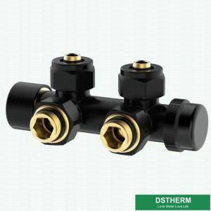 Wholesale Shinning Black Color Heavier H Type Thermostatic Temperature Straight Brass TRV from china suppliers