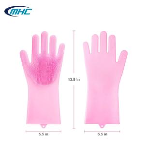 Wholesale Kitchen Silicone Dishwashing Gloves Reusable Heat Resistant Customized from china suppliers