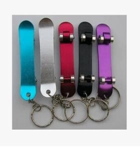 Wholesale New creative gift product metal Skate chute board bottle opener keychain keyrings from china suppliers