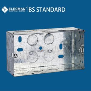 Wholesale Galvanized Steel Electrical Metal Switch Box 2 Gang Socket Box BS4662 3x6 from china suppliers