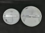 SMD 2835 Metal Bulkhead Lights , 15W 20W Round Plastic Bathroom Wall Lights