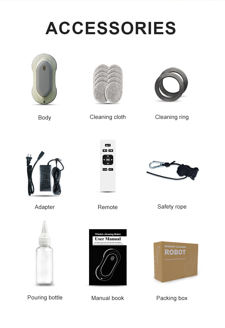 2024 Huidi Dual Self-water-spraying Automatic Robot Window Cleaner with Remote Control App