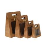 wholesale custom recycled flat bottom small food paper bag shopping packaging