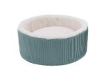 Xxl Round Luxury Fluffy Doughnut Dog Bed Large Pleated Soft Warm Furry Soothing