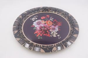 Wholesale 33cm Florla dinner plates metal steel plate set tableware round shape serving tray from china suppliers