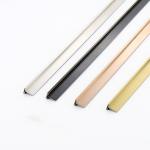 304 V Grooved T Shape Tile Trim Gold Hairline Mirror Stainless Steel Edge Trim