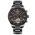 Fashion Stainless Steel Wristwatch Tourbillon Movement High Precision