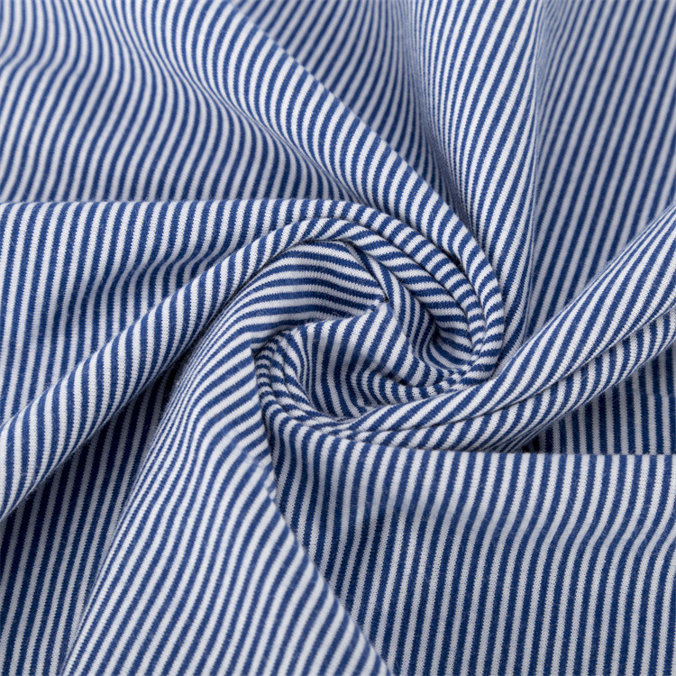 Environmentally Friendly And Breathable Smooth Striped Knit Fabric For T-Shirt