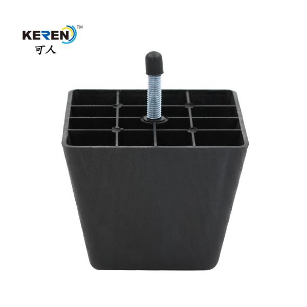 Solid Black Plastic Adjustable Cabinet Feet M8 Screw Furniture Feet Scratch