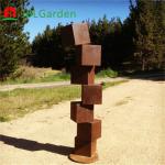Rustic Red Metal Art Garden Corten Steel Sculpture For Landscaping