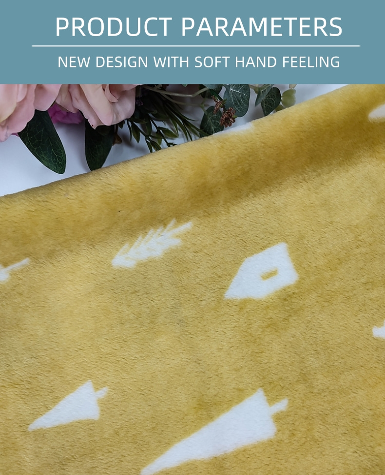 Double Side Printed Flannel Fleece Fabric 100% Polyester Winter