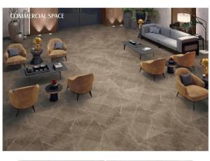 Wholesale ISO 10mm Vitrified Porcelain Floor Tiles Matt Glazed Brown Grey Marble 600x1200mm from china suppliers