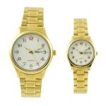Gold Quartz Japan Movt Brass Wrist Watch With Stainless Steel Clasp