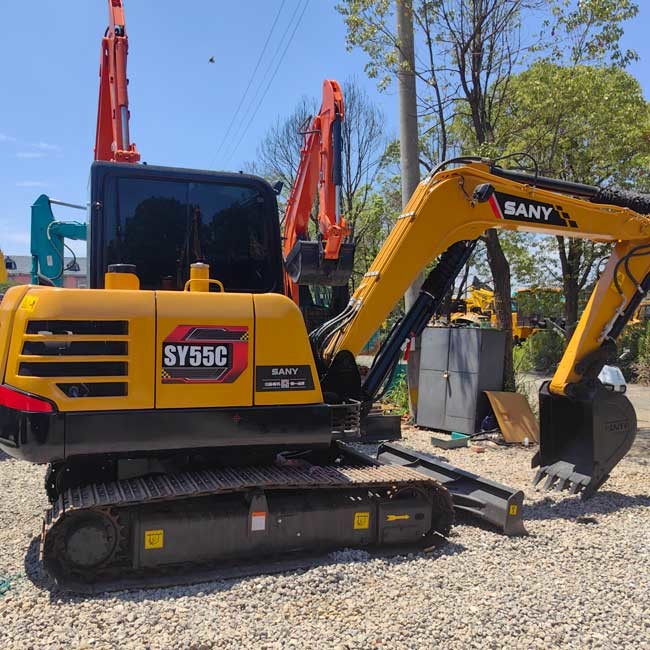 Used SANY SY55C Little Crawler Excavator 0.1m3 Bucket Capacity