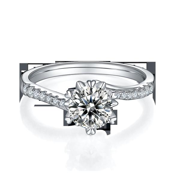 1.30CT White Moissanite And Sapphire Platineve Diamonds Jewelry Engagement Women