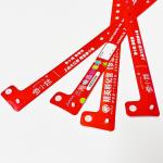 Customizable Promotion Gift Logo Vinyl PVC Wristbands L Shape One Layer PVC