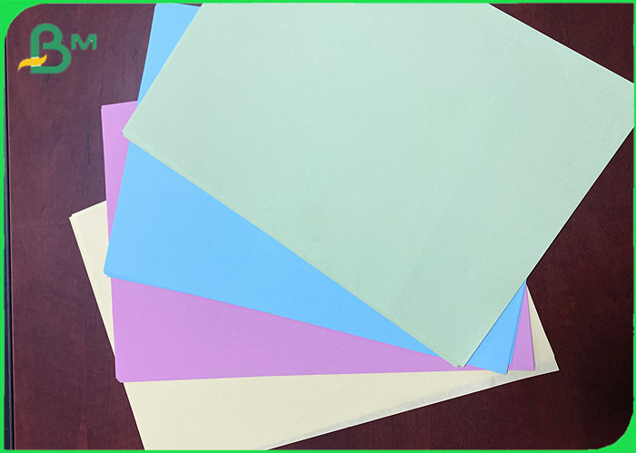 80gsm Blue Pink Yellow Green Bristol Color Paper For Wood Free Offset Printing