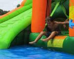 0.55mm Tarpaulin Plato Pool Slide Inflatable Water Parks