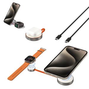 Wholesale Magnetic Metal Iphone 15 Pro Max Charger Wireless Apple 3 In 1 Charger from china suppliers