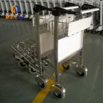 Stainless Steel Airport Luggage Trolley For Intermational Airport Using With 4