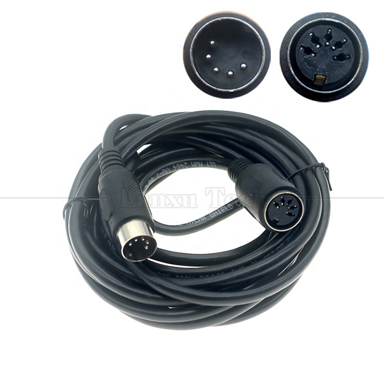 High Quality 1M 2M 3M 5M 10M Male to Female 5PIN DIN Connector MIDI Power Link Extension Cable for CCTV Camera TV