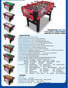 Wholesale 14 In 1 Multi Game Table Football Table Billiards Kids Air Hockey Table Full Size from china suppliers