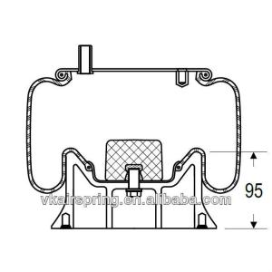 Wholesale W01-358-9113 Natural Rubber Air Spring/1T15M-2 Air Suspension Spring Parts For OEM Piston Aluminum 9 10-12 A 341 from china suppliers
