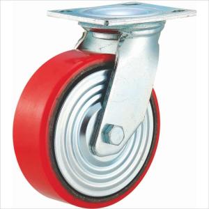 Wholesale polyrethane wheels cast iron heavy duty castors 5 inch from china suppliers