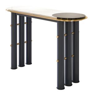 Wholesale Iron Marble Console Table Brushed Gold Stainless Steel Entry Table from china suppliers