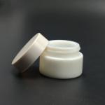 JG-AQ15, 15ml cylindric opaque white glass cosmetic jars for eye cream, face
