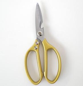 Wholesale New design strong kitchen scissors materail Aluminum alloy gold color from china suppliers
