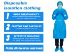 Disposable Nonwoven SMS Blue Surgical Gown , Isolation Apron Patient Gown