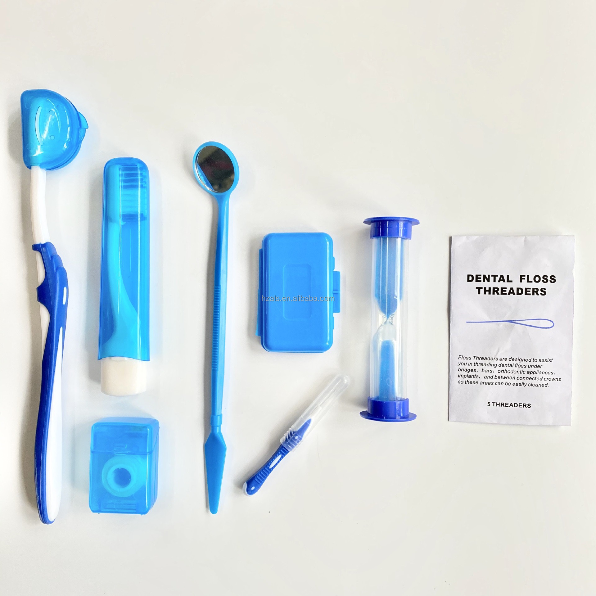 Manual Power Source Ortho Wax Floss Oral Mirror Included Portable Interdental Brush Kit with Highest Medical Grade Plastic