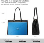LAPTOP TOTE BAG FOR WOMEN 15.6 INCH WATERPROOF LEATHER COMPUTER BAGS BUSINESS