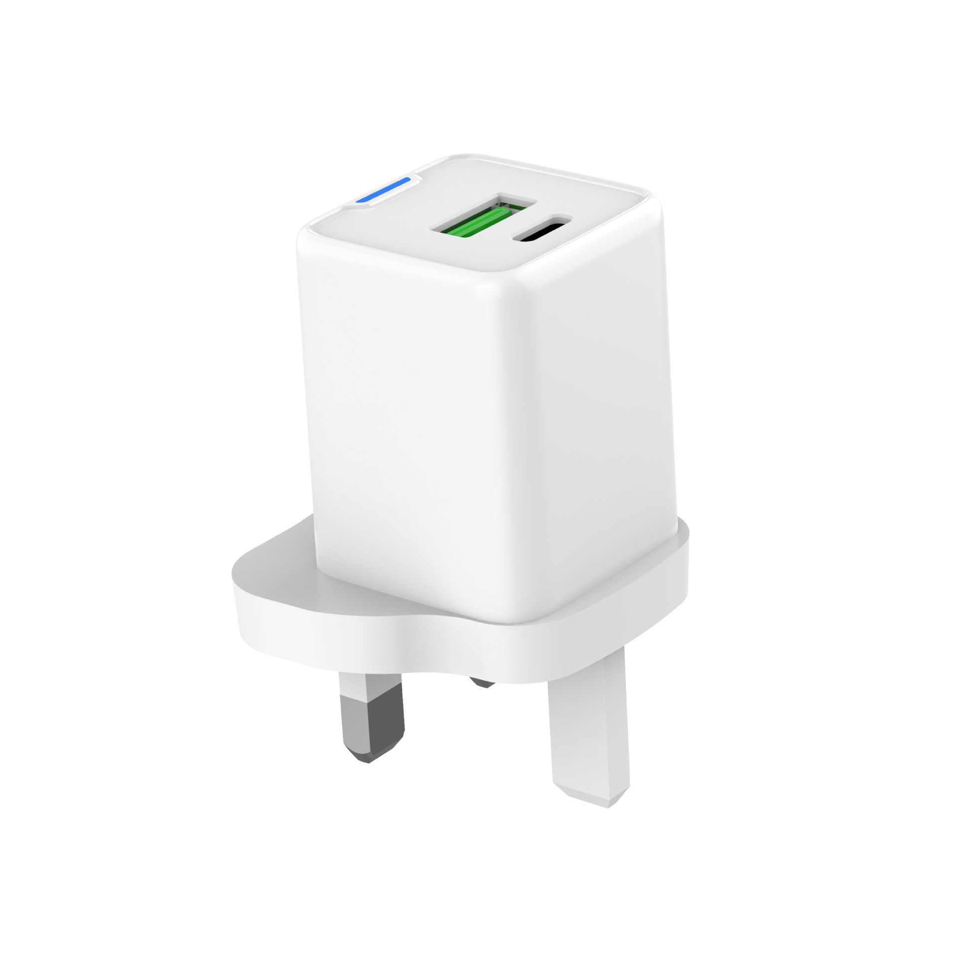 Fast Charging Power Block Plug 45W GaN USB Charger With Universal Compatibility for Type C and USB A Devices 2 USB Ports