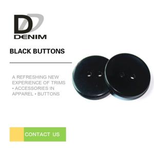 Wholesale Fashionable Decorative Black Buttons Four Holes High Wear Resistance from china suppliers