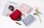 Multicolor Small Cosmetic Travel Bag Velvet Embroidered Makeup Bag