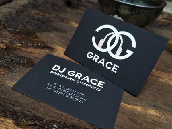 Popular Fashion Luxury Silver Foil Business Cards Personalised Printing With