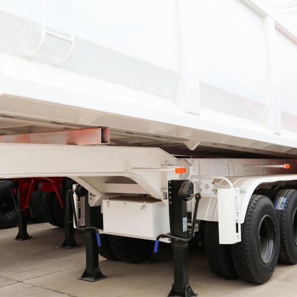 4-6L Engine Capacity Rear Tipper Trailer 30 35 40 Cubic Meter Dump Trailer 40 60 80 Tons