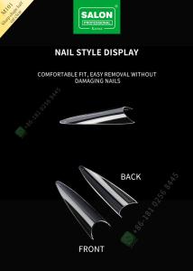 Wholesale Sharp Drops Shape Half Cut False Nail French Style Artificial Nail with ABS Fake Nail from china suppliers