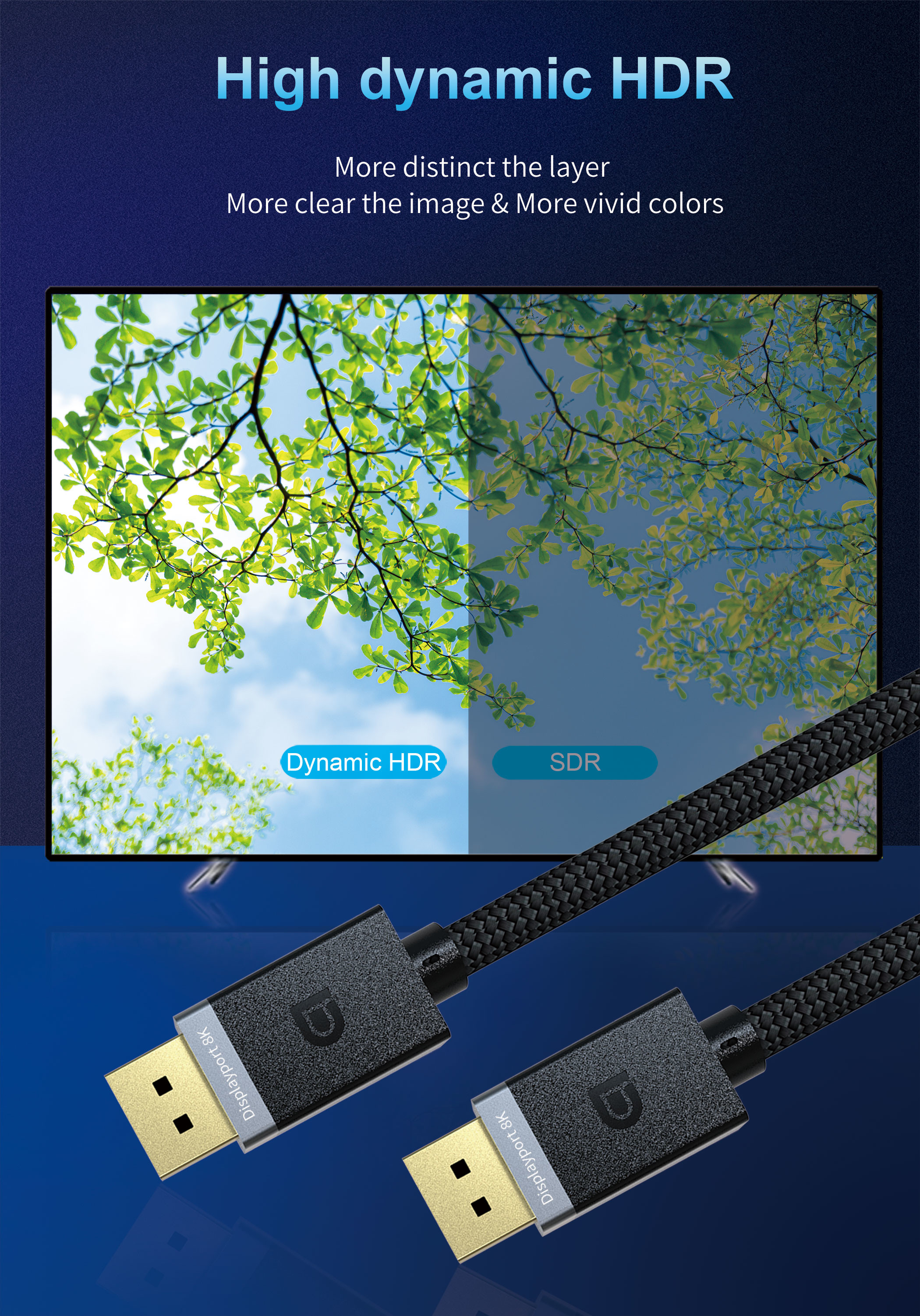 DP To DP 8K Displayport Cable
