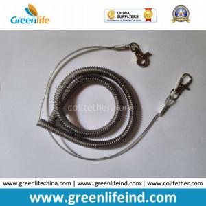 Wholesale 8m Long Quality Real Steel Coil Fishing Lanyard Rope Gray from china suppliers