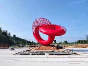 Wholesale Large Outdoor Metal Sculpture Color Painted Handmade Red Baking Varnish from china suppliers