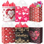 Gravure Printing Valentine's Day Festive Hand Gift Shopping Paper Bags