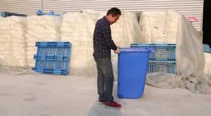 Wholesale 240L Outdoor HDPE waste Plastic Standing garbage trash can from china suppliers