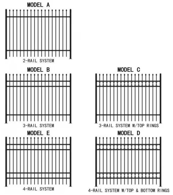 Powder Coated Tubular Steel Fence Pedestrian Double Swing Gate