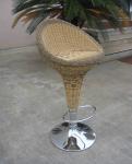 Pool Resin Wicker Bar Set , Outdoor Garden Rattan Bar Furniture