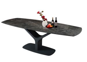 Wholesale Extension Ceramic Top Dining Table Tempered Glass Heavy Duty Steel Frame from china suppliers