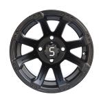 Golf Cart 12 Inch 14 Inch Alloy Wheels Machined Glossy Black Matte Black