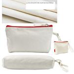 White Cotton Large Travel Cosmetic Bags Hanging Cosmetic Cases Custom